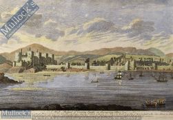 Caernarvonshire – ‘A West Prospect of Conway Castle in Caernarvonshire’ Colour Print by J Boydell