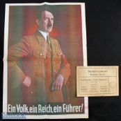 Germany – 1933 German Elections Ballot Paper dated 5th March 1933 listed are the names of the