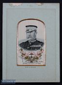 South Africa - Boer War Woven Silk Stevengraph 1900 Portrait of General Buller With legend “