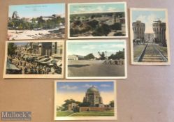 Collection of (6) printed colour postcards of scenes of Multan, India c1900s Views include Multan