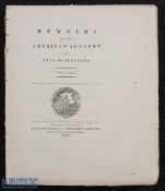 USA – Memoirs of the American Academy of Arts and Sciences Vol II Part I 1793 with contributions