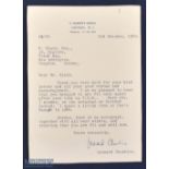 Autograph – Victoria Cross - Leonard Cheshire (1917-1992) Signed Type Letter dated 3 Oct 1969.