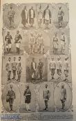 India – Types of Indian Army original print showing types of the Indian army c1900s dimensions 22