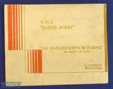 RMS Queen Mary “The Stateliest Ship Now In Being” Circa 1935-36 Brochure. A very beautiful publicity
