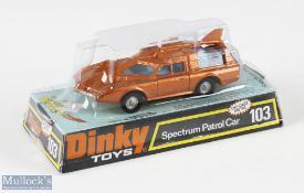 Dinky Toys 103 Spectrum Patrol Car Diecast in orange with reproduction box