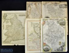 Selection of Mid-19th Century Maps to include England and Wales, Bedfordshire, Huntingdonshire (2)