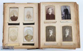 Victorian Album of Carte de Visites and Cabinet Cards featuring #100 cards altogether of varying