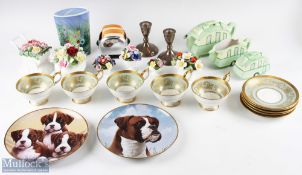 Mixed Ceramics Selection incl Burleigh caravan tea set, 5 Aynsley Imperial pattern cups and saucers,