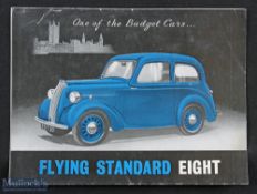 Flying Standard Eight 1939 “One of the Budget Cars” Sales Catalogue, fold out 8 page catalogue