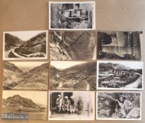 Collection of (10) real photo & printed postcards of the NWFP, India c1900s Set includes views of