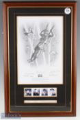 Multi Signed ‘The Liberators’ by Gil Cohen Pencil Print signed by Buck Compton, Forrest Guth,