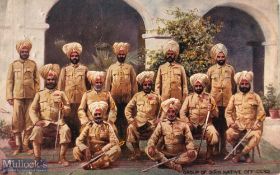 India & Punjab – Sikhs Marching in France WWI Two postcards showing a Sikhs marching to the front