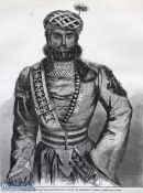 India And Punjab – Meer Heidayut Ali, Rissaldar (Native Captain), 1858 An original ILN wood