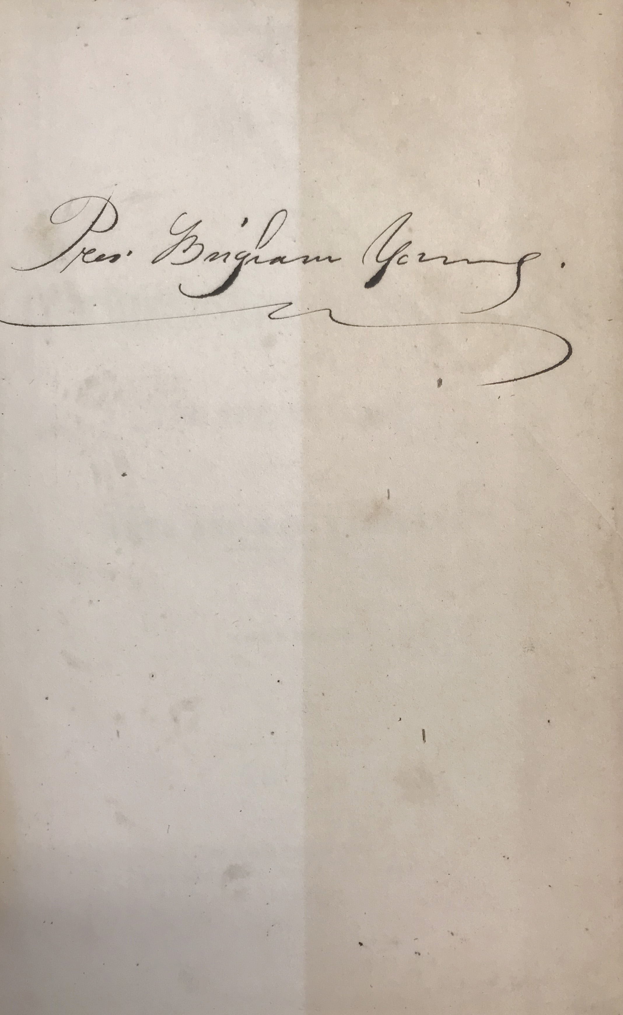 Americana – Mormon – Signature of Brigham Young – Report of the Commissioner of Patents for the Year - Image 3 of 3