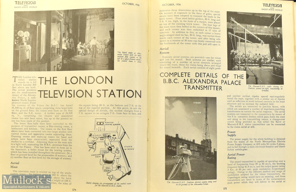 Early Television 1936 & 37 “Television and Short-Wave World” Monthly magazines bound into Annuals by - Image 2 of 6