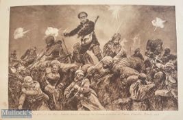 India - WWI c1915 original military print showing glory of the Raj showing Sikhs charging the