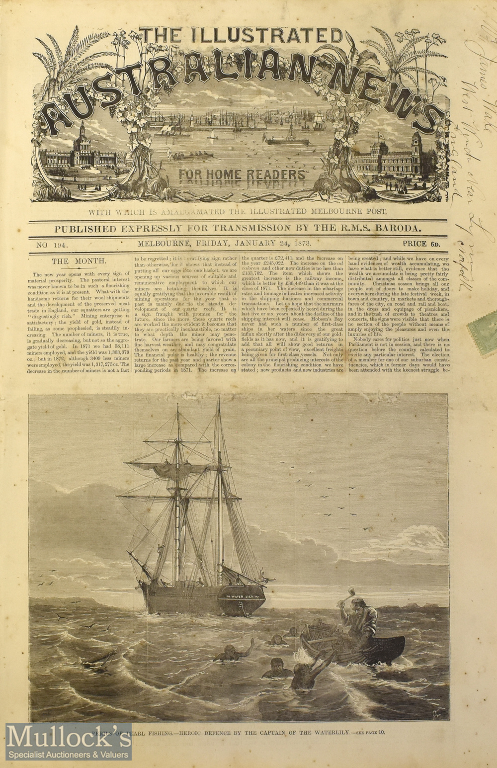 Australian and New Zealand - Scarce Journal – The Illustrated Australian News – For Home Readers