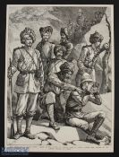 India & Punjab - The Rebellion in Afghanistan - Group of the Corps of Guides original engraving 1879