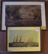 Two Shipping Prints depicting various scenes one entitled ‘Taeping & Ariel’ the other with no