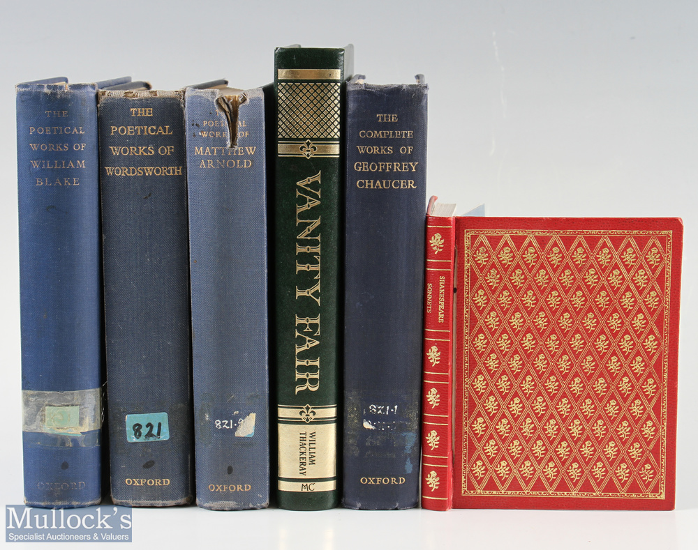 Various Book Selection featuring Vanity Fair Shakespeare Sonnets, The Complete Works of Geoffrey