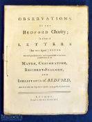 Observations Of The Bedford Charity 1761 Publication. A 42 page publication addressed to Mayor &,