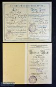 German Baker’s Apprenticeship Booklets relating to Martin Wolf ‘Germania Lehr Brief’ plus ‘Arbeits