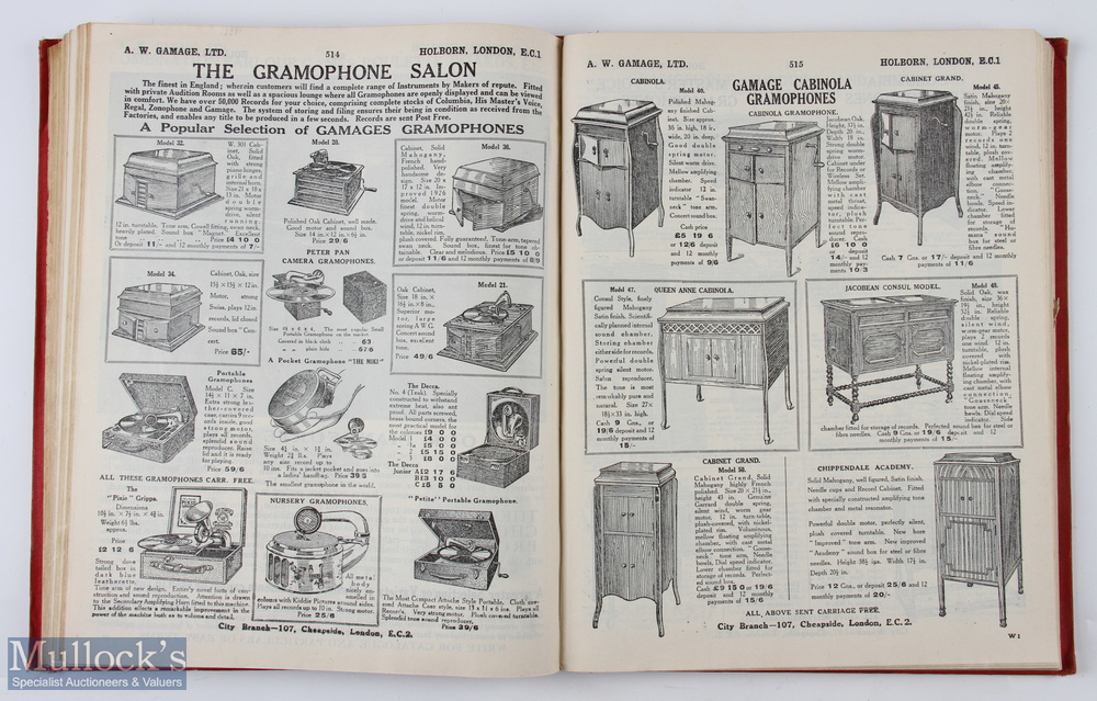 Gamage’s General Catalogue, Holborn, London 1926. A very large extensive 786 page mostly Furniture - Image 5 of 5