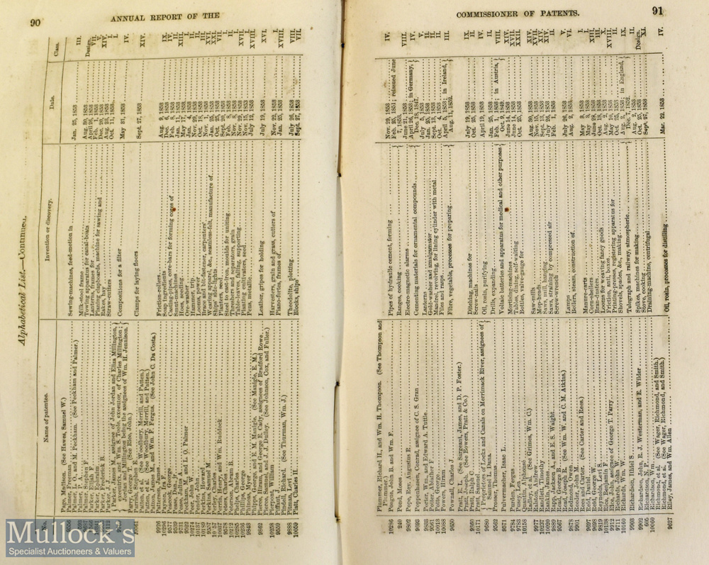 Americana – Mormon – Signature of John M Bernhisel – Report of the Commissioner of Patents for the - Image 3 of 3