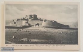 India Sikh Fort Postcard – c1900s original postcard showing the Sikh fort of Jumrud built by general