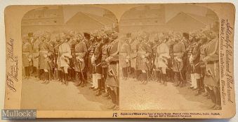 India - c1897 original stereo view Indian officers of the imperial service troops at London to