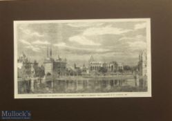 India & Punjab - Golden Temple Steel Engraving of the Holiest Sikh shrine golden temple Amritsar,