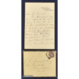 Autograph – Frederick Roberts (1832-1914) Hand Written Letter on headed paper with envelope. Roberts