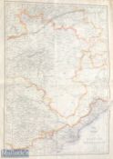 Map c1857 of India Nagpoor & Hyderabad Published by Day & Sons. Hand coloured c1857 Dimensions 48