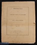 USA – Memoirs of the American Academy of Arts and Sciences, New Series Vol 3 1848 with