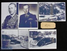 WWII – Autograph – Reinhard Heydrich (1904-1942) Signed Cutting and Prints signed in ink to