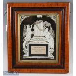 Victorian Memorial Paper Design with Memorial Card Framed To William Pepper of Long Whatton