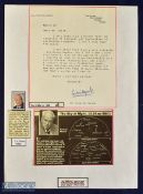 Patrick Moore Autographed Typed Letter dated March 20, signed in ink with details ‘Received Mar