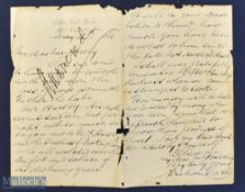 Shropshire, Ironbridge - Autograph – Abraham Darby IV Hand Written Letter an English Ironmaster to