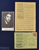 WWII 1941 Dachau Concentration Camp VIP Letter – Political Prisoner Carl Freiherr von Karwinsky