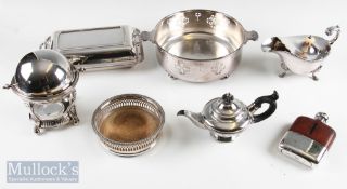 Selection of Assorted Silver Plated and Other Items incl Mappin & Webb Royal Plate spoon warmer, hip
