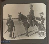 India – c1900s original glass slide showing Prince Albert Victor’s own Punjab Regiment.