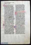 Germany – Breviary a Four page leaf from a Diurnal, Germany. Circa 1300 in Latin manuscript on