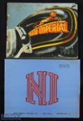 New Imperial Motor Cycles 1938 Sales Brochure. A fold out Poster style Brochure illustrating and