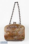 Women’s Social and Political Union WSPU Suffragette Interest double side engraved Mother of Pearl
