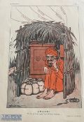 India - c1920s/1930s original colour print Indian independence propaganda depicting Gandhi