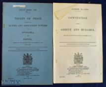 WWI United Kingdom Government Document – Treaty of Peace Bulgaria 27 Nov 1919 with large folding map