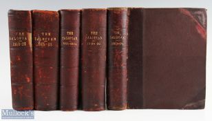 1889-1921 ‘The Salopian’ Magazines bound in 5x Volumes consisting of years 1889-1894, 1894-1899,