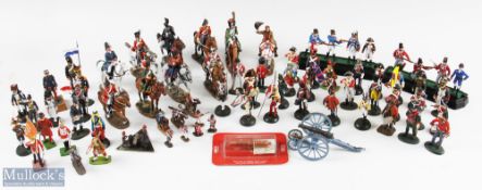 Mixed Selection of Diecast and Similar Military Figures incl Del Prado cavalry, Britains, Almirall