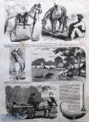 India And Punjab – Sketches of Native Life in India and Sikh Horse, 1858 An original ILN wood