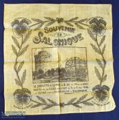 Shot Down Zeppelin Displayed At Salonika 1916 Interesting commemorative Cloth with illustration of